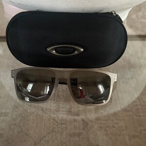 Oakley Silver Frame Sunglasses with Black Case